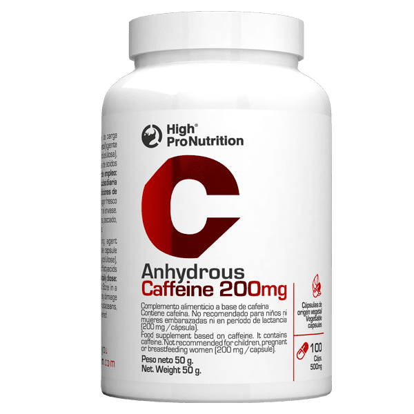 Cafeína anhidra 100 cápsulas