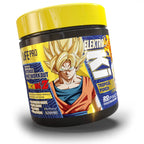 Bote ladeado de Life Pro Elektro Ki Dragon Ball Z con cafeína sabor Tropical Punch 400 g